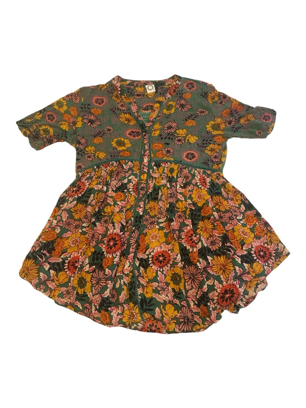 Anthropologie Akemie + Kim Women’s  Floral Print Babydoll Tunic Top Size XS